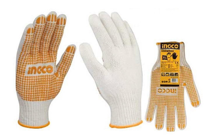 Knitted & PVC Dots Gloves